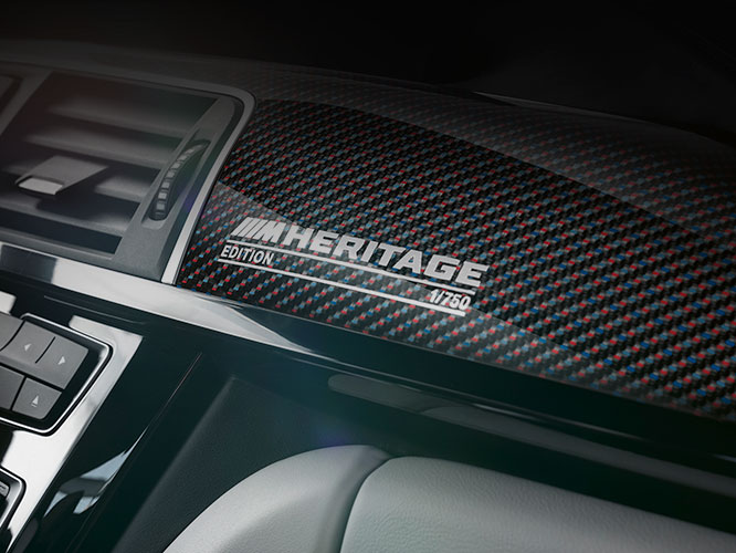 Detail of the BMW M Heritage badging