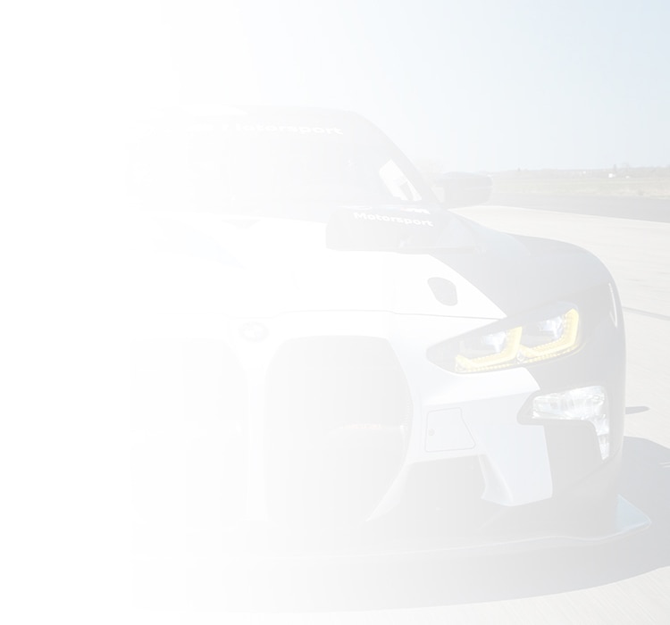 Semi-translucent front view of the BMW M4 GT3